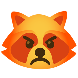 Raccoon and Enraged face