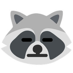 Raccoon and Expressionless face