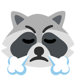 Raccoon and Face with steam from nose