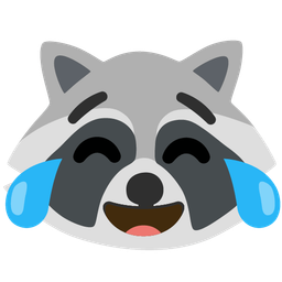 Raccoon and Face with tears of joy