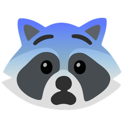 Raccoon and Fearful face