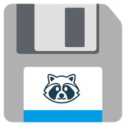 Raccoon and Floppy disk