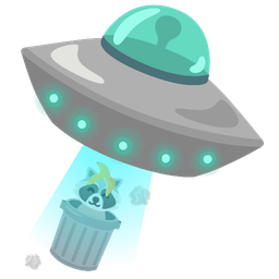 Raccoon and Flying saucer