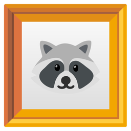 Raccoon and Framed picture