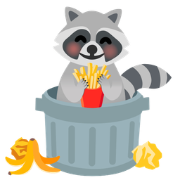 raccoon and french fries