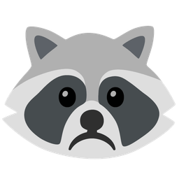 Raccoon and Frowning face