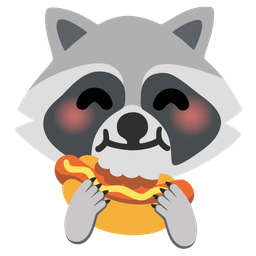 raccoon and hot dog