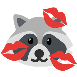 raccoon and kiss mark
