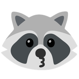 Raccoon and Kissing face