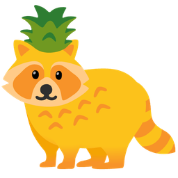Raccoon and Pineapple