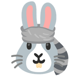 Raccoon and Rabbit face