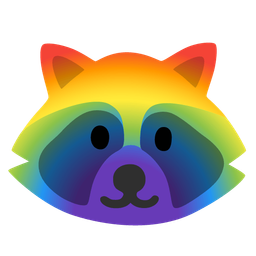 Raccoon and Rainbow