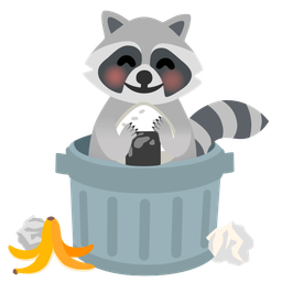 raccoon and rice ball