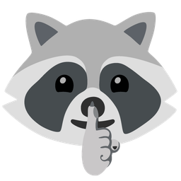 Raccoon and Shushing face