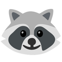 Raccoon and Slightly smiling face