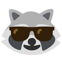 Raccoon and Smiling face with sunglasses