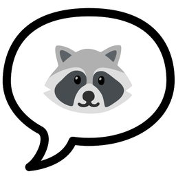 Raccoon and Speech balloon