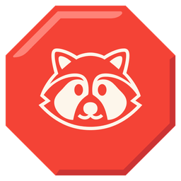 Raccoon and Stop sign