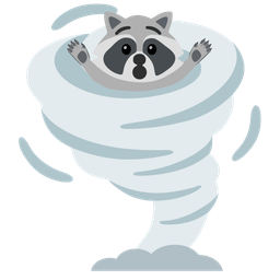 Raccoon and Tornado