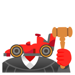 racing car and balance scale