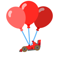 racing car and balloon