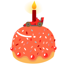 racing car and birthday cake