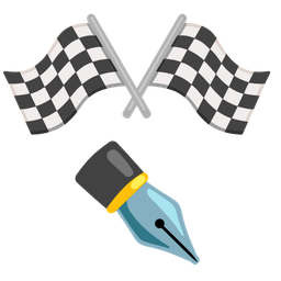 racing car and black nib