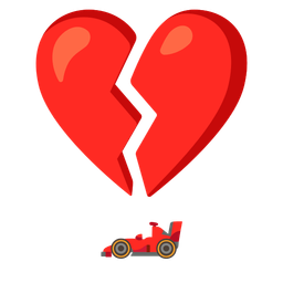 racing car and broken heart