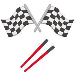 racing car and chopsticks