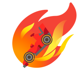 racing car and comet