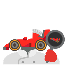 racing car and cooking