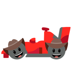 racing car and cowboy hat face
