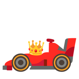 racing car and crown
