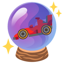 racing car and crystal ball