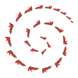 racing car and cyclone