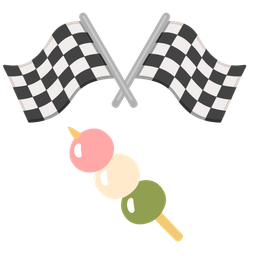 racing car and dango