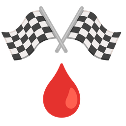 racing car and drop of blood