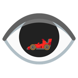 racing car and eye