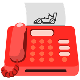 racing car and fax machine
