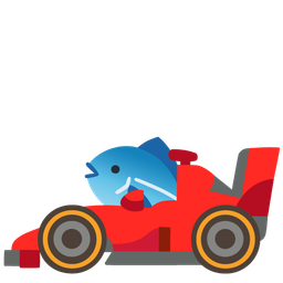 racing car and fish