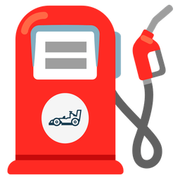 racing car and fuel pump