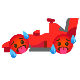 racing car and hot face