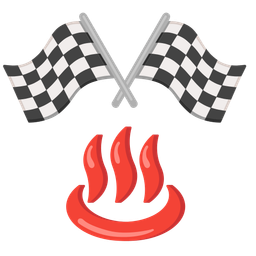 racing car and hot springs