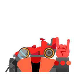 racing car and microphone