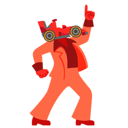 racing car and mirror ball