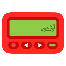 racing car and pager