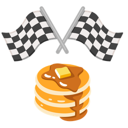 racing car and pancakes