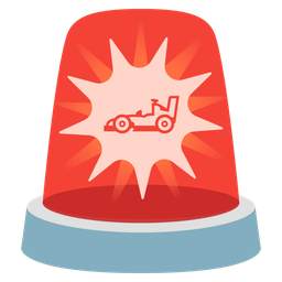 racing car and police car light