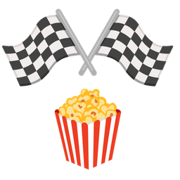 racing car and popcorn