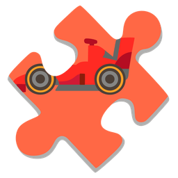 racing car and puzzle piece